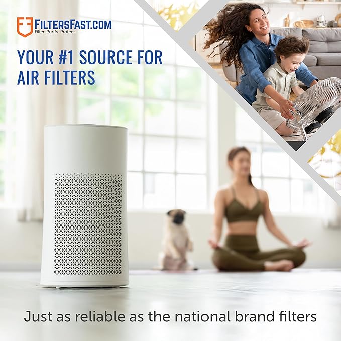 Filters Fast Compatible Replacement for Honeywell 20x20x5 Air Filter MERV 8 FC100A1011 Pleated AC Furnace Air Conditioner Filters Actual Size: 19.75 x 19.875 x 4.375, 2-Pack