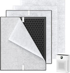 2 Pack PR1 Replacement Filter for Mooka Mode PR1 Air Purifier, H13 True HEPA Filter for Home Large Room up to 2200sq.ft, includes 4pcs Washable Pre Filter Removes Pollen Dander Smoke Pet Hair Dust
