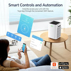 Air Purifiers for Home Large Room up to 2400 Ft², Double-Sided HEPA Air Purifier with Washable Pre-filter, Smart WiFi, PM 2.5 Air Quality Monitor, 3 Fan Modo, for Pets Hair, Dust, Pollen, Smoke