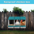 AUTENS Chicken Nesting Boxes, 10 Hole Laying Boxes,2 Nest Mat, Plastic Roll Away Chicken Nest Box, Egg Roll Out with Perch Eggs Protected Collection Area, Poultry Modular House Egg Coop Nest Perch
