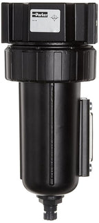 Parker 07F34AC Compressed Air Filter, Removes Particulate, Metal Bowl with Sight Gauge, Manual Drain, 40 Micron, 130 scfm, 1/2" NPT