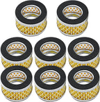 8 Pcs Air Compressor Filter Intake Paper Filter Elements 2.6 x 1.6 Inches Piston Type Air Replacement Filter Element Yellow Air Compressor Accessories