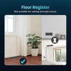 Floor Register 4 x 12 Inch, HG Power 1 Pack Heavy Duty Floor Vent Covers for Home with Screen Net, Adjust Metal Rust Proof Finish Air Vent for Kitchen, Heat, Office(Grey)