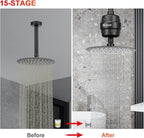 HarJue 15 Stage Shower Filter Replacement Cartridge, Universal High Output Shower Filter for Hard Water Remove Chlorine and Harmful Substances, Body Caring, 2 Pack