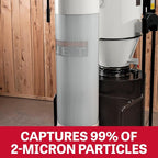 JET Cyclone Dust Collector, 2-Micron Filter, 3 HP, 230V 1Ph (Model JCDC-3)