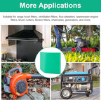 Foam Air Filter Material Replacement for Uni Filter ATV Air Filters- BF-1 BF1 14" X 17" X 5/8" 65-PPI Green Fine Foam Sheet, Air Filter Pads for Motorcycle ATV Scooters Dirt Bike