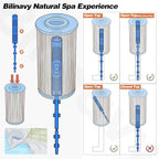 Spa in-Filter Mineral Sticks Parts for Hot Tub Filter Cartridge, Last for 4 Months, Blue, 2PCS