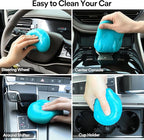 PULIDIKI Car Cleaning Gel for Car Detailing Putty Car Slime Cleaner Car Interior Cleaner Car Cleaning Supplies Auto Cleaning Kits Car Putty Car Accessories Blue Orange (2Pack)