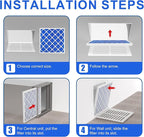 LEKEN 16x25x1 AC Furnace HVAC Filter Reusable Electrostatic Filters MERV 13 For Households With Pets, Contain 1 Reusable ABS Frame+12 Air Filter Medias