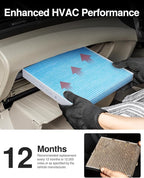 Puroma Cabin Air Filter, Compatible with Subaru, Toyota Camry, RAV4, Highlander, Corolla, Sienna, Pruis, Venza and Avalon, Lexus, Mazda, Replacement for CP157, CF12157