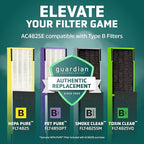 GermGuardian HEPA Air Purifier for Home, Large Rooms - 743 Sq. Ft. with HEPA Air Filter, UV-C Light & Odor Reduction, AC4825E, 22" Tower, Gray