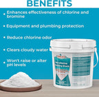 Non-Chlorine Spa Shock for Hot Tub, Chlorine-Free Shock Treatment for Hot Tubs, Spas and Swimming Pools, Quick Dissolving, Fast Acting Oxidizing Shock for Crystal Clear Water- 5lbs*8 Packs