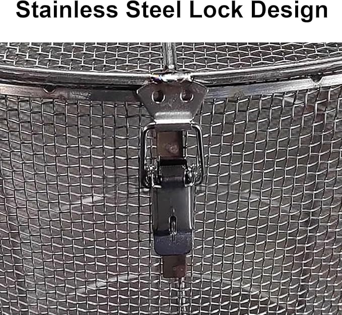 Stainless Steel Pump Filter Cover Water Pump Protective Cover Sump Pump Anti-Clogging Outdoor 1mm Mesh Pump Cover Barrier Durable And Strong For Septic Tanks Farm Irr(Size:35x50cm/13.7"x19.6",Color:B)