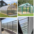 Glass Roof Pergola Polycarbonate Roofing Roll Polycarbonate Panels for Sunrooms, Open-Air Gardens, Greenhouses, Agricultural Use, Sheds(1.2x10m)