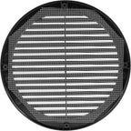Vent Systems 8" Inch (Opening Dimensions) Black Soffit Vent Cover - Plastic Return Air Vent Cover - Round Ventilation Grille with Mesh Screen - HVAC Register Louver for Bathroom, Home, Kitchen
