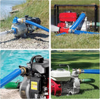 2" x 50 ft Backwash Hose for Swimming Pools, Heavy Duty PVC Lay Flat Water Discharge Hose,Durable Pool Drain Hose with Aluminum Pin Lug Fittings for Pump And Filters