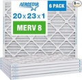 Aerostar 20x23x1 MERV 8-6 Count - High Efficiency Pleated HVAC, Furnace & Air Conditioner Filters - Removes Dust, Lint, Mold & Allergy-Causing Pollen