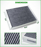 Cabin Air Filter for 2015-2025 Ford F150, 2017-2025 F250 F350 F450 F550 Super Duty, 2018-2024 Expedition Lincoln Navigator, FL3Z19N619A FP79 FP92(Set of 2)