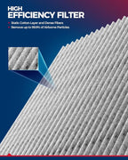 KAX Cabin Air Filter with Activated Carbon, CF10553 Replacement for Frontier 2015-2019, Pathfinder 2005-2012, Xterra 2005-2015, Pack of 2
