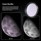 Astromania Telescope Moon Filter 2 Inch, Moon Skyglow Filter Reduces Moon Glare and Enhances Lunar Crater Details, Eyepiece Accessory for Astronomy Beginner, Works with Telescope Accepts 2" Eyepieces