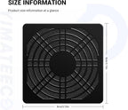 Dust Filter PC 80mm Cooling Fan Filter Dustproof Cover, 2 Pack PC Case Fan Grill ABS Protective Dust Guard Mesh Cover with Screws for Computer Case Cooling Fans, Effective Dust Protection