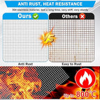 Valchoose 1 Piece Metal Woven Mesh Screen 14.6 X 11.4 in (372mmX292mm), 4.5mm Hole 5 Mesh Wire Mesh Easy to Cut, No Rust Stainless Steel Mesh, Hard Heat Resisting Used for Filters Vent BBQ DIY Project