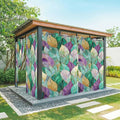 Leaves Outdoor Curtains for Patio Gorgeous Leaf Abstract Spring Waterproof Outside Curtains with Grommet Top Weatherproof Curtain for Cabana Pergola Gazebo, 2 Pack, 54" W x 84" L