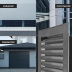 Repa Market 8" x 8" Inch (Inner Dimensions) Galvanized Black Soffit Vent Cover - Louvered Square Gable Vent with Mesh Screen - Intake/Exhaust Ventilation Grill - HVAC Ducting Return Air Vent Cover