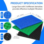 Foam Aquarium Filter Coarse Sump Filter Sponge Cut to Fit Bio Sponge Filters Media Foam Pad Replacement for Aquaneat Sponge Filter Foam for Aquarium Fish Tank Sump Pond 20/30/40 ppi（3 Pack）