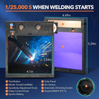 TRQWH Welding Lens Auto Darkening - Welding Helmet Lens True Color Technology with 4 Arc Sensor Ajustable Shade Range 4/5-13 Automatic LCD Lens Dimming Shade Filter 4.49x5.24in Auto Welding Lens