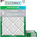Filterbuy 30x32x1 Air Filter MERV 8 Essential Dust & Allergy Defense (3-Pack), Electrostatic Pleated HVAC AC Furnace Filters Replacement, Made in USA (Actual Size: 30.00 x 32.00 x 0.75)