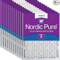 Nordic Pure 20x25x2 (Actual Size: 19 1/2 x 24 1/2 x 1 3/4) Pleated MERV 8 Air Filters 12 Pack