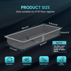 6 Pack Floor Register Cover Trap, HG Power 4 x 12 Inch Floor Vent Screen Net, Nylon Fabric Mesh Air Vent Filter for Home Floor, Catches Coins, Toys, Snacks, Pet Hair, Pet Food