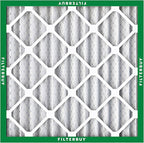 Filterbuy 25x25x2 Air Filter MERV 8 Essential Dust & Allergy Defense (4-Pack), Electrostatic Pleated HVAC AC Furnace Filters Replacement, Made in USA (Actual Size: 24.50 x 24.50 x 1.75)