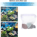 15Pcs Aquarium Filter Media Bags, Mini Fish Tank Media Mesh Filter Bags Reusable for Activated Carbon,Filter Stones(4.3”×3.9”(White)
