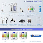 iSpring RCS5T Commercial Tankless Reverse Osmosis RO Water Filter System with 1.5:1 Pure to Drain Ratio, Pressure Gauge