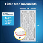 Filtrete 14x24x1 Air Filter, MERV 11, MPR 1000, Allergen Defense, 3-Month AC and Furnace Filter, Easy on Air Flow, 6 HVAC Filters (Actual Size 13.81x23.81x0.81 in)