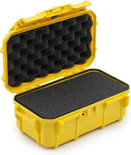 Evergreen 57 Waterproof Dry Box Protective Case with Pick & Pluck Foam - Travel Safe/Mil Spec/USA Made - for Cameras, Phones, Hiking, Boating, Water Sports, Action Cams (Yellow)