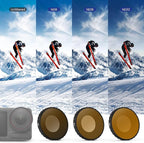 Walking Way Camera Lens Filters ND PL Set Compatible with DJI Osmo Action 4/5 Pro Accessories Kit, 4 Pack CPL ND8 ND16 ND32 Camera Lens Polarizing Neutral Density Filters Multicoated HD Optical Glass
