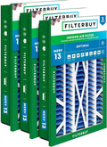 Filterbuy 16x25x5 Air Filter MERV 13 Optimal Smoke & Allergy Defense (3-Pack), Electrostatic Pleated HVAC AC Furnace Filters for Honeywell Return Grille (Actual Size: 14.38 x 23.38 x 3.69)