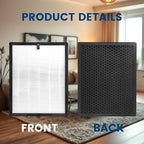2 Pack True HEPA 45i Replacement Filter, Compatible with 45i and Breathesmart Flex Bh400 air purifier, Compared # B4-Fresh/FL40-Silver-Carbon, B4-Pure, 2 HEPA Filter + 4 Carbon Filter