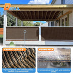TANG Sun Shade Fabric Roll 8'x73' Shade Cloth for Garden Brown HDPE Mesh Shading Pergola Cover Replacement Canopy, 95% Blockage Sunshades for Outdoor Patio Backyard Plant