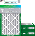 Filterbuy 12x24x4 Air Filter MERV 8 Essential Dust & Allergy Defense (3-Pack), Electrostatic Pleated HVAC AC Furnace Filters Replacement, Made in USA (Actual Size: 11.50 x 23.38 x 3.63)