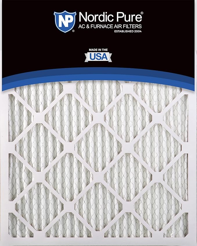 Nordic Pure 20x25x1 (Actual Size: 19 1/2 x 24 1/2 x 3/4) Pleated MERV 14 Air Filters 24 Pack