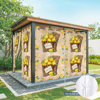 Lemon Outdoor Curtains for Patio Lemons in Baskets Summer Tropical Plant Brown Waterproof Outside Curtains with Grommet Top Weatherproof Curtain for Cabana Pergola Gazebo, 2 Pack, 54" W x 108" L