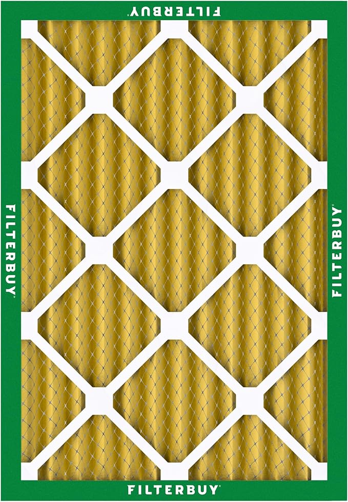 Filterbuy 24x28x2 Air Filter MERV 11 Superior Pet & Allergy Defense (4-Pack), Electrostatic Pleated HVAC AC Furnace Filters Replacement, Made in USA (Actual Size: 23.50 x 27.50 x 1.75)