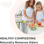 OGGI Set of 2 Charcoal Filters- Replacement Charcoal Filter for Countertop Compost Bin with Lid, Eco Friendly Products