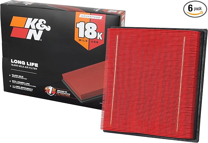 K&N Engine Air Filter:Long Life 18,000 Mile Replacement AirFilter:Compatible with 2007-2021 Ford/Lincoln Truck and SUV(F150, F150 Raptor,Expedition,Navigator, F250, F350, F450, F550, F650),KNA-2385