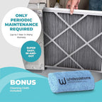 Lennox X6672 16x25x5 Furnace Filter, Lennox Healthy Climate Carbon Clean Merv 16 Home HVAC Air filter, 3 Pack with Cleaning Cloth