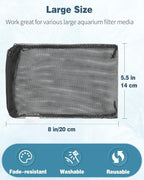 Pawfly 8 Pack Aquarium Filter Media Bags, Fish Tank Fine Mesh Bag with Plastic Zipper Aquarium Mesh Bag for Activated Carbon, Bio Filter Balls, Filter Stones, Ceramic Rings (8" x 5.5")